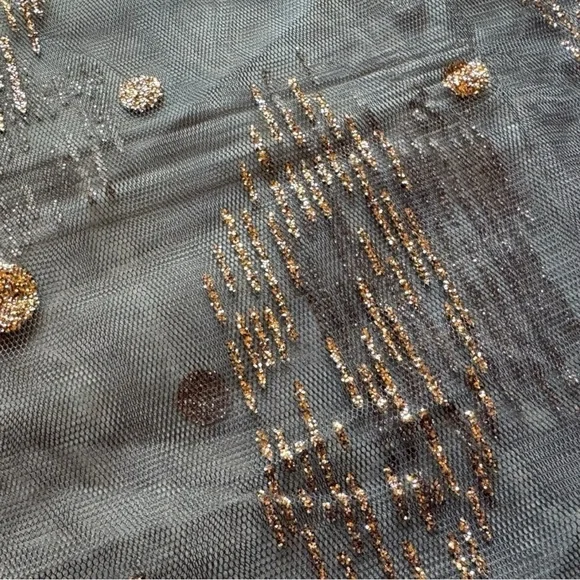Forever 21 XXI Sheer Glitter Mesh Top - Size Small - Picture 7 of 11